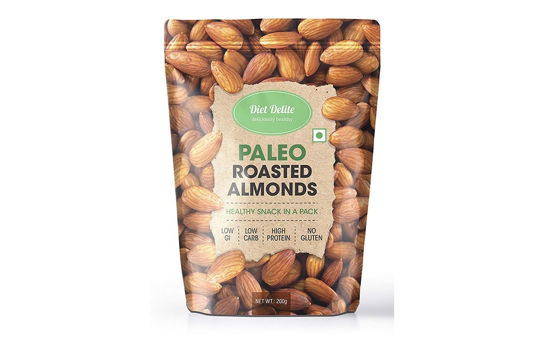 Diet Delite Paleo Roasted Almonds    Pack  200 grams